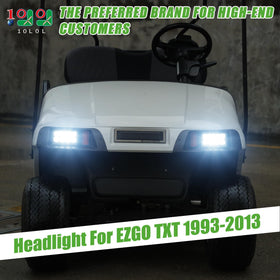10L0L EZGO TXT headlight passenger side view for improved visibility