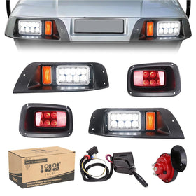 10L0L EZGO TXT headlights illuminate night driving for safer rides.
