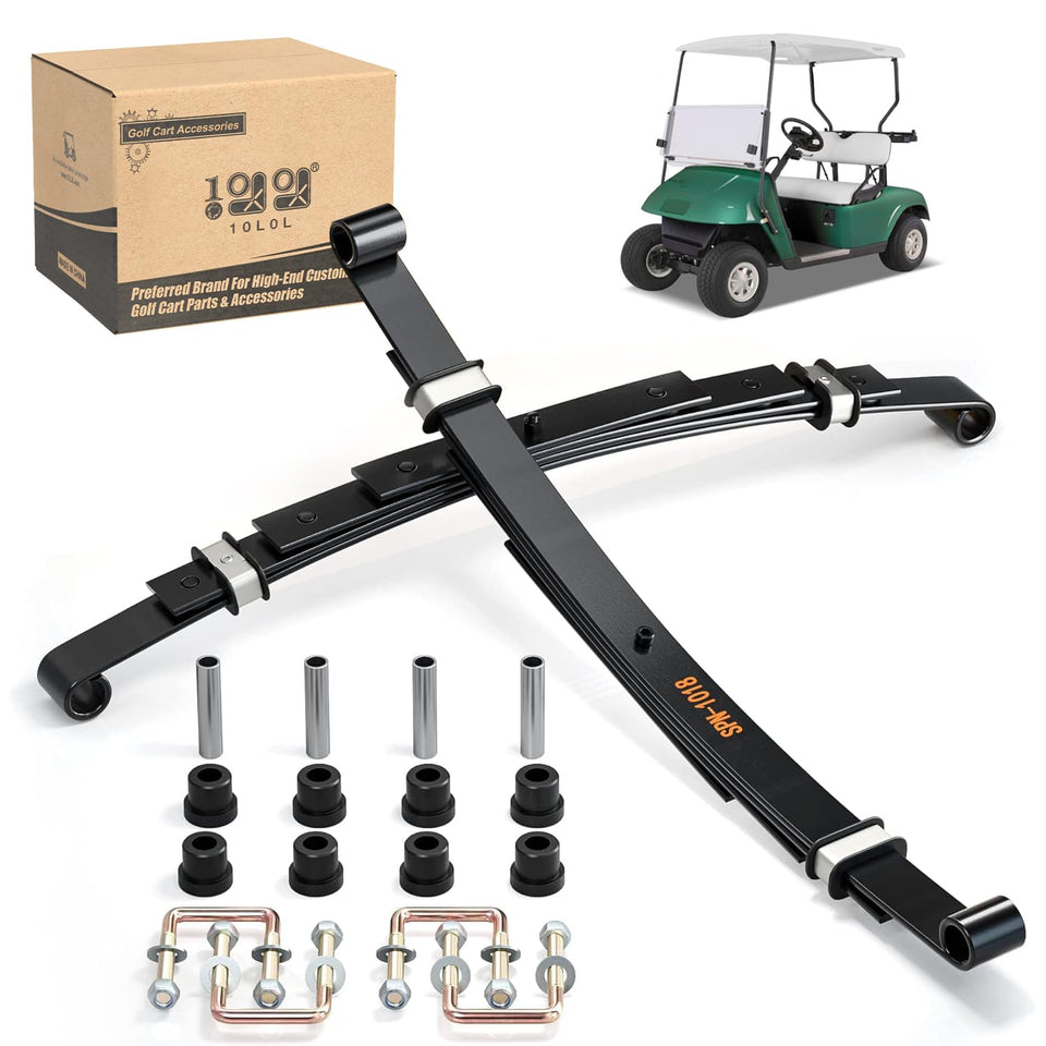 10L0L EZGO TXT heavy-duty rear leaf spring kit for a smoother ride.
