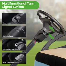 10L0L EZGO TXT horn switch and wiring harness simplify control and installation.