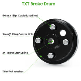 10L0L ezgo TXT hub spline area closeup showing secure fit