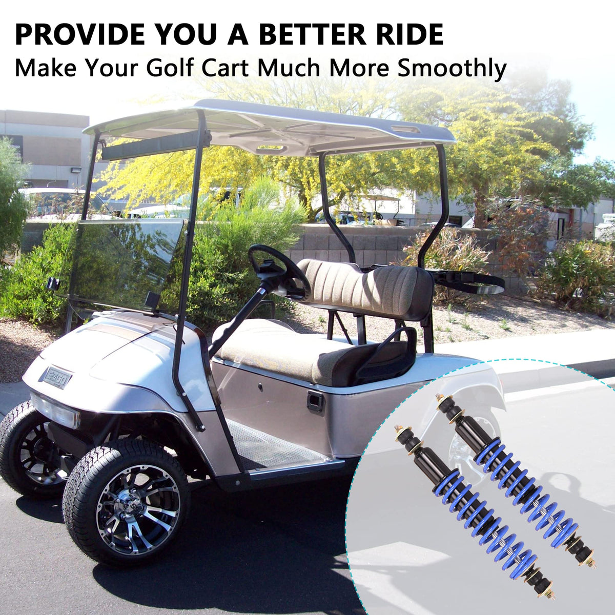 10L0L EZGO TXT Medalist shock absorber packaging for easy replacement.