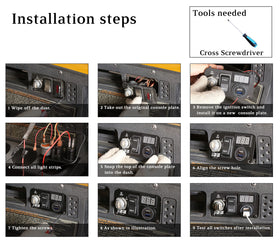 Side angled view of EZGO console upgrade panel