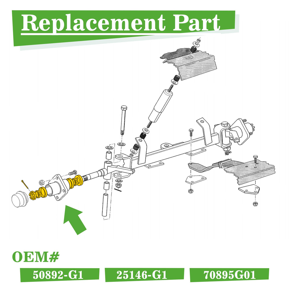 10L0L EZGO TXT pins for secure alignment and quick service.