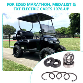 10L0L EZGO TXT rear axle kit close-up of bearings and seals