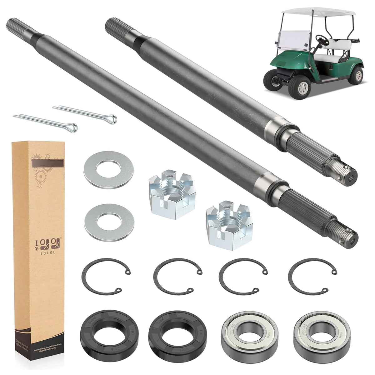 10L0L EZGO TXT rear axle driver-side seal kit for durable maintenance.