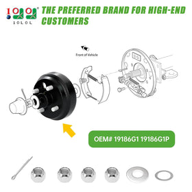 10L0L EZGO TXT rear hub close-up showing star spline design