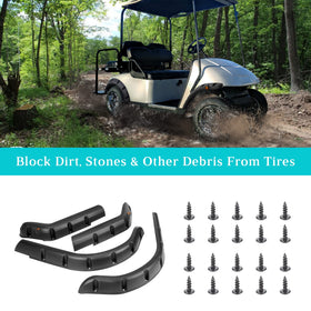 10L0L EZGO TXT rear-left fender flare protects the chassis from spray.