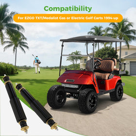 10L0L EZGO TXT rear left shock smooths bumps for passenger comfort