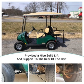 10L0L EZGO TXT kit offers rear lift up to 1–1.5 inches.