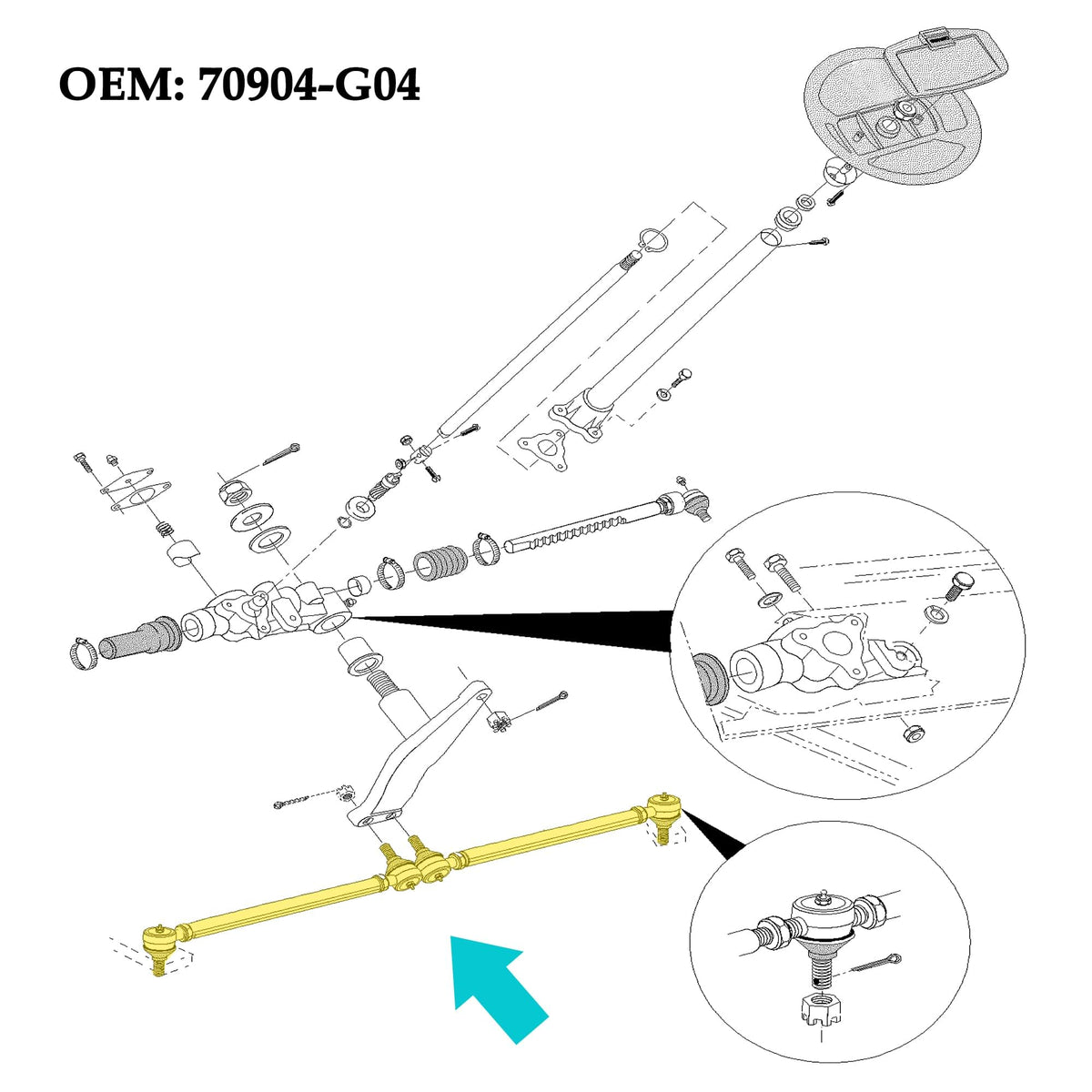 10L0L EZGO TXT right-hand thread end ready for installation