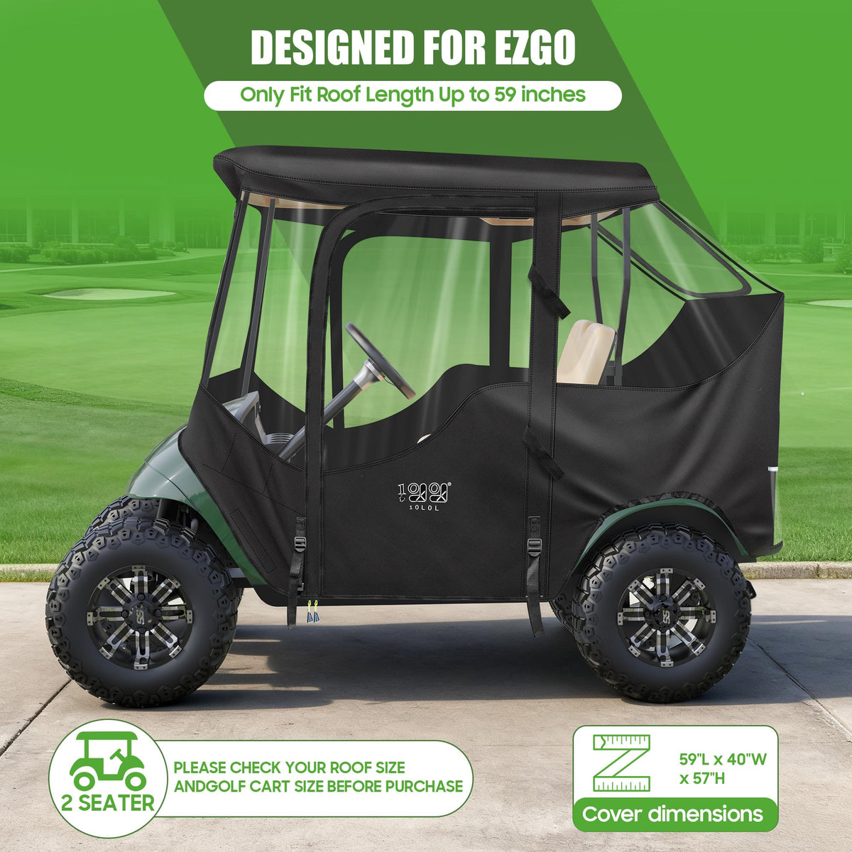 10L0L EZGO TXT/RXV enclosure provides 360° view for safe reversing