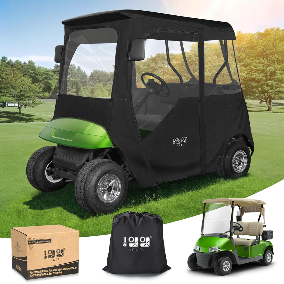 10L0L EZGO TXT RXV enclosure front view provides all-weather protection
