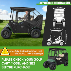 10L0L EZGO TXT/RXV enclosure features mirror cut-outs for safer driving