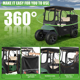 10L0L EZGO TXT/RXV enclosure uses 600D Oxford fabric for rain protection