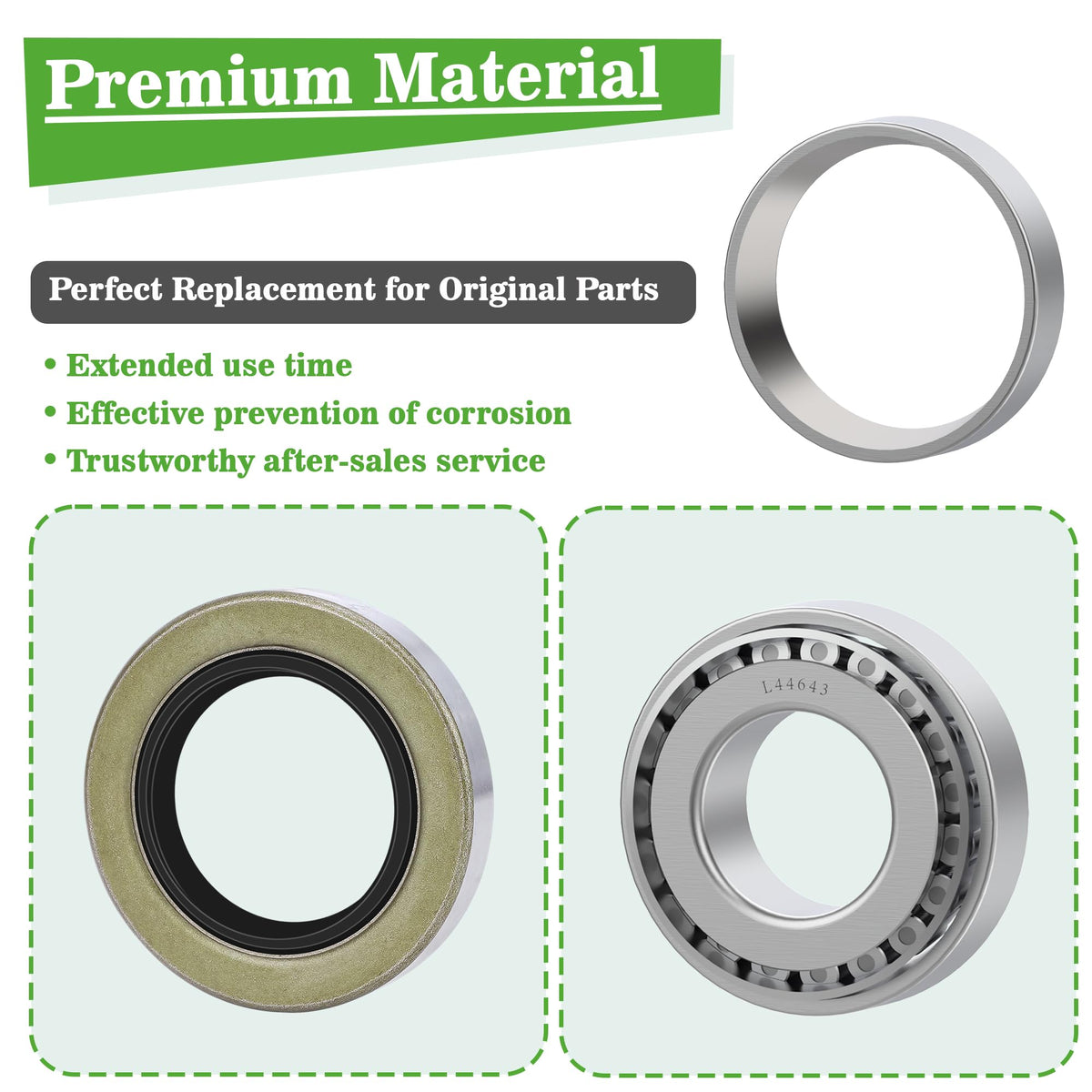 10L0L EZGO TXT slotted nuts for reliable shaft fastening.