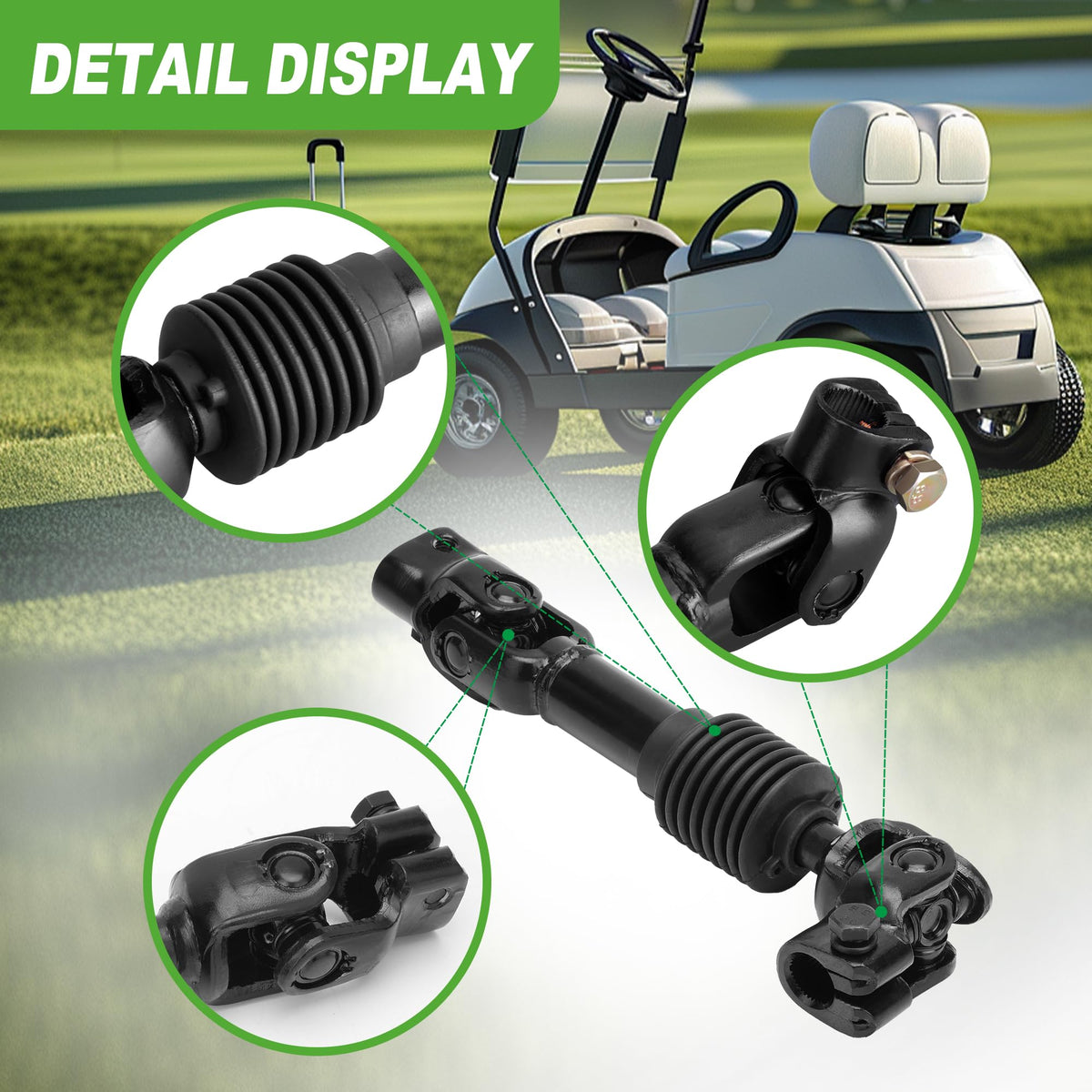 10L0L EZGO TXT steering joint installation-ready for reliable steering.