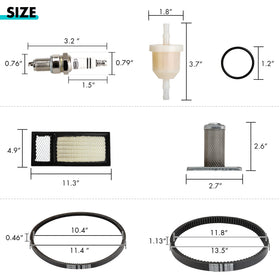 10L0L EZGO tune up kit starter generator belt close-up for reliable start.