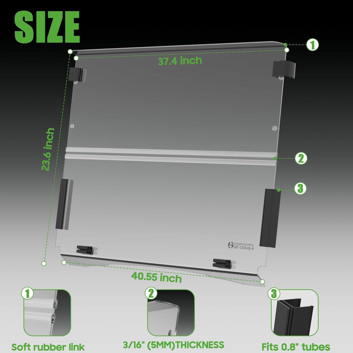 10L0L EZGO TXT windshield fits 1995–2013 models with durable construction.