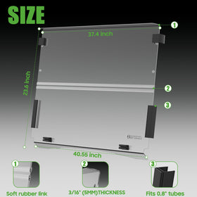 10L0L EZGO TXT windshield fits 1995–2013 models with durable construction.