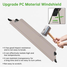 10L0L EZGO TXT windshield installation requires no drilling or modification.