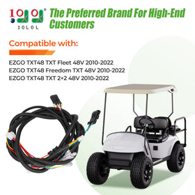 10L0L EZGO TXT48 dash-port harness enables plug-and-play installation