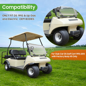 10L0L Club Car DS Fender Flare reflector circle enhances night visibility on courses.