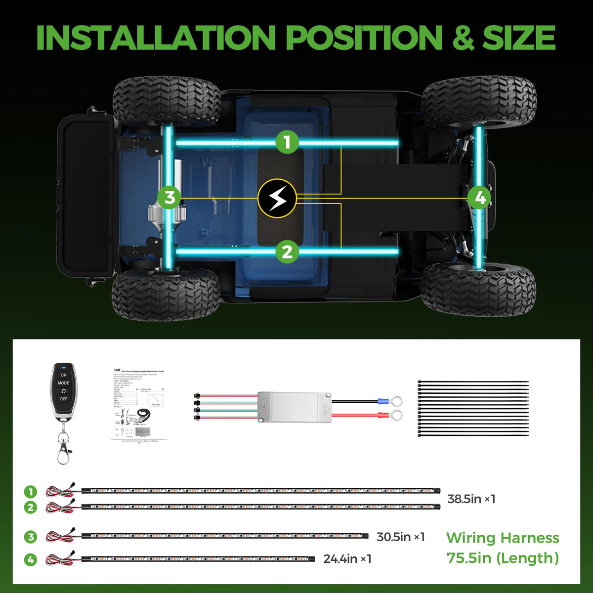 10L0L universal fit for EZGO, Yamaha and Club Car golf carts