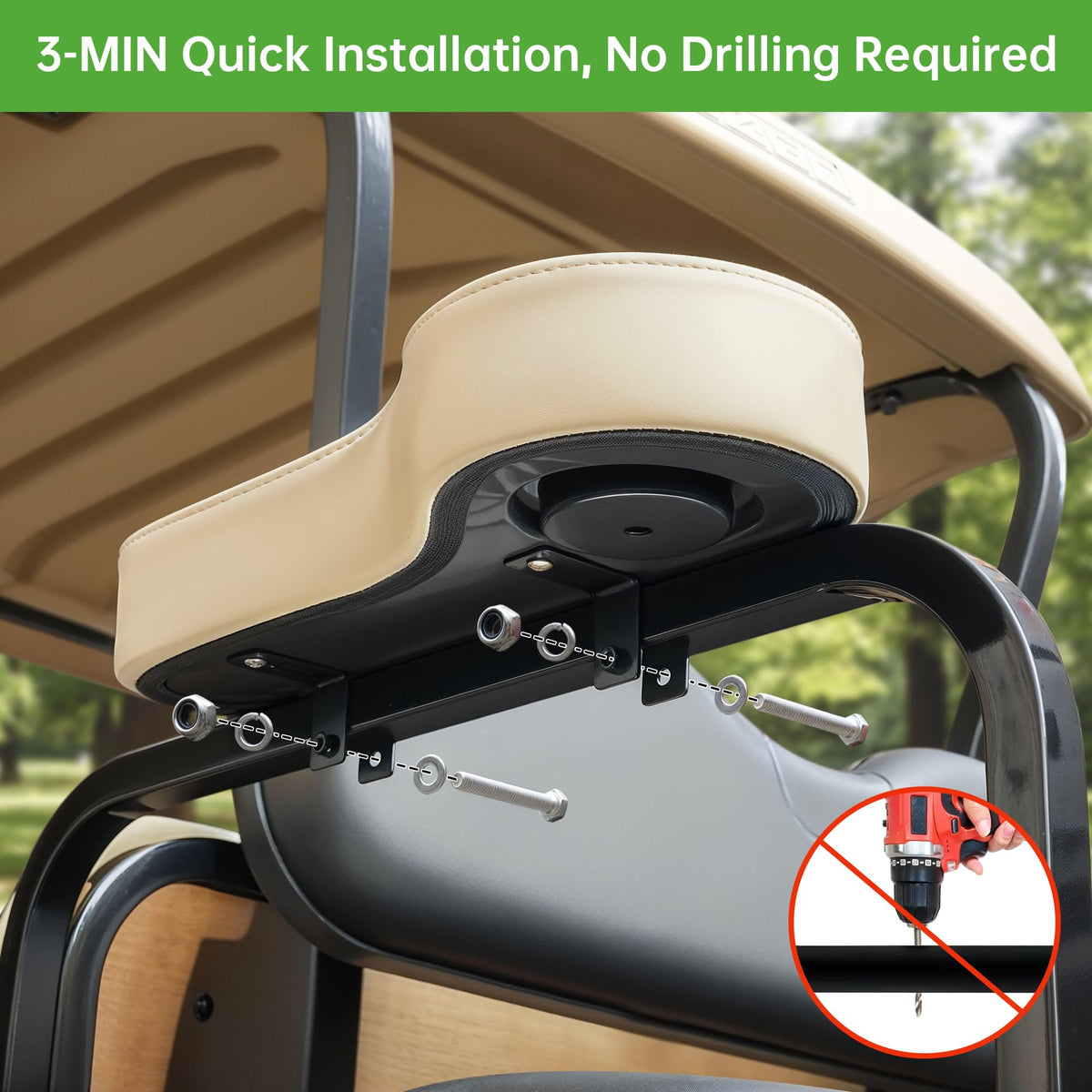 10L0L armrest fits Yamaha EZGO Club Car 1 inch tubes for universal compatibility