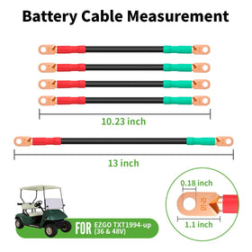 10L0L five-piece set includes four 10-inch and one 13-inch cables.