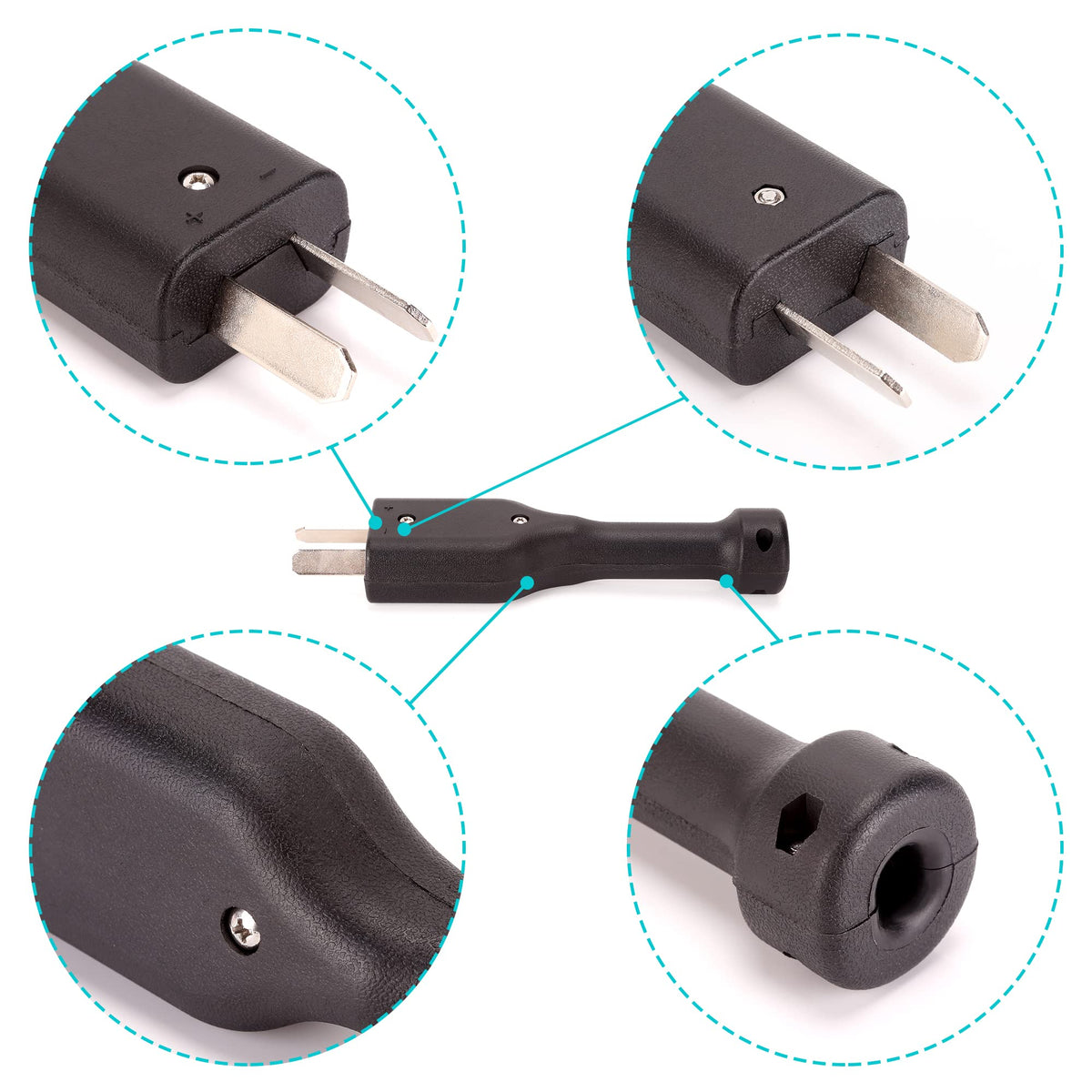 10L0L flame-retardant-cable crow-foot plug demonstrates safer charging.