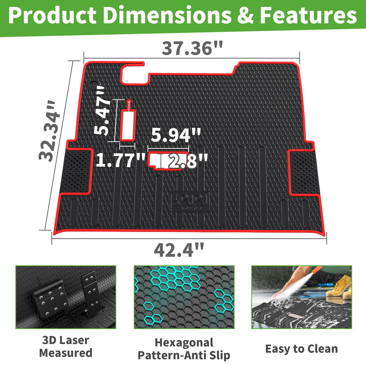 10L0L full-coverage floor mat, dash-to-seat protection.
