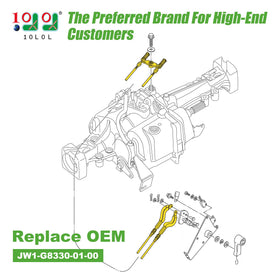 10l0l FNR cable for Yamaha G29 side view replaces worn transmission cables reliably
