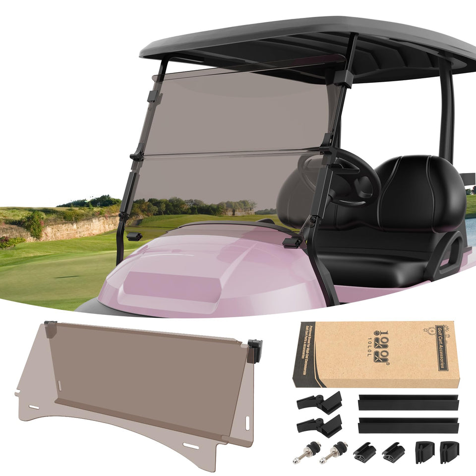 10L0L Foldable Windshield on Club Car Precedent for clear daytime visibility