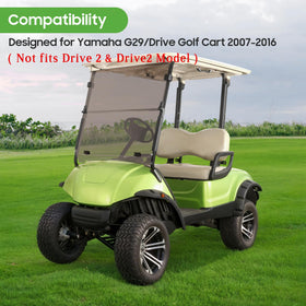 10L0L foldable windshield opened for ventilation on Yamaha G29 Drive