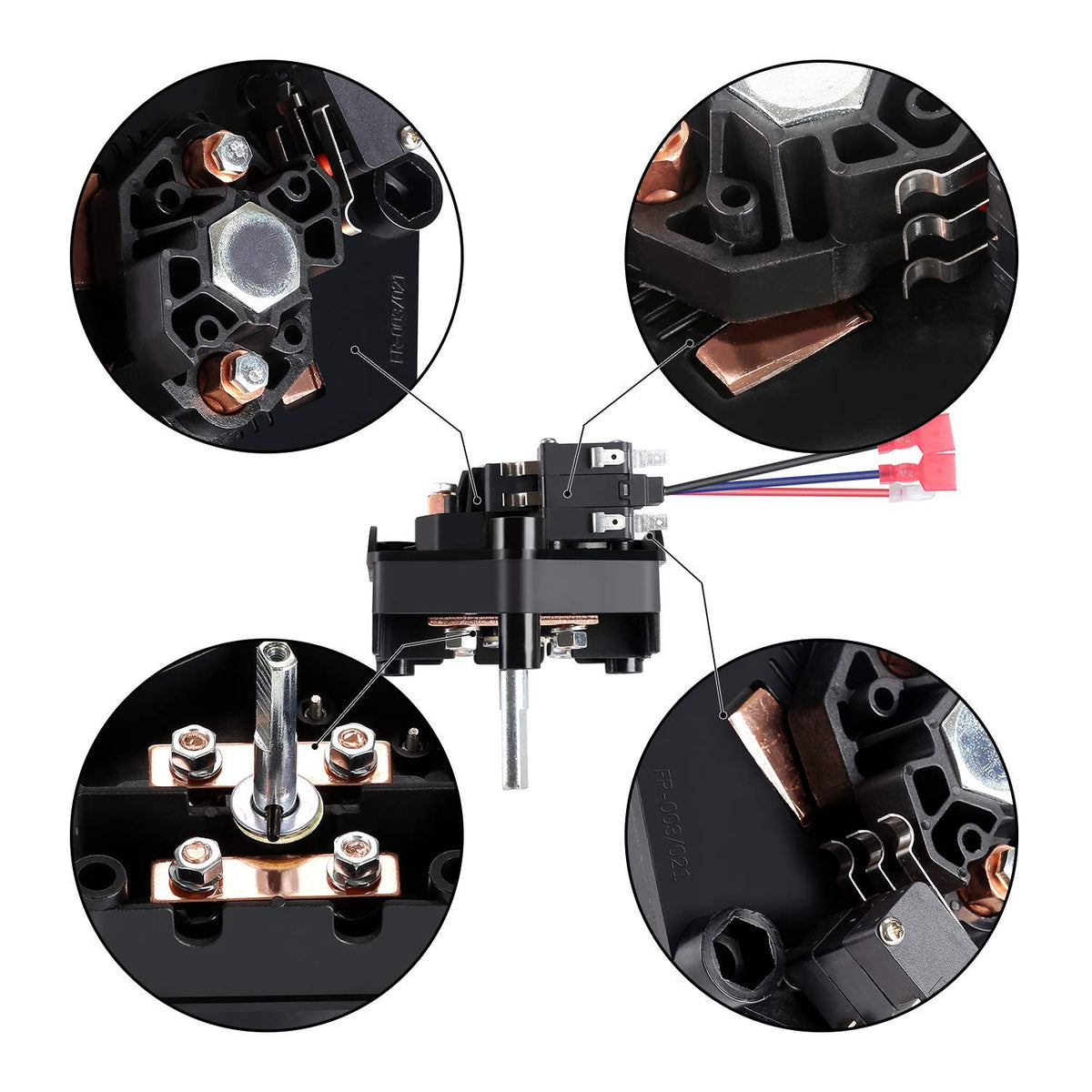 10L0L forward-reverse switch package content-only image emphasizing reliable parts for quick replacement
