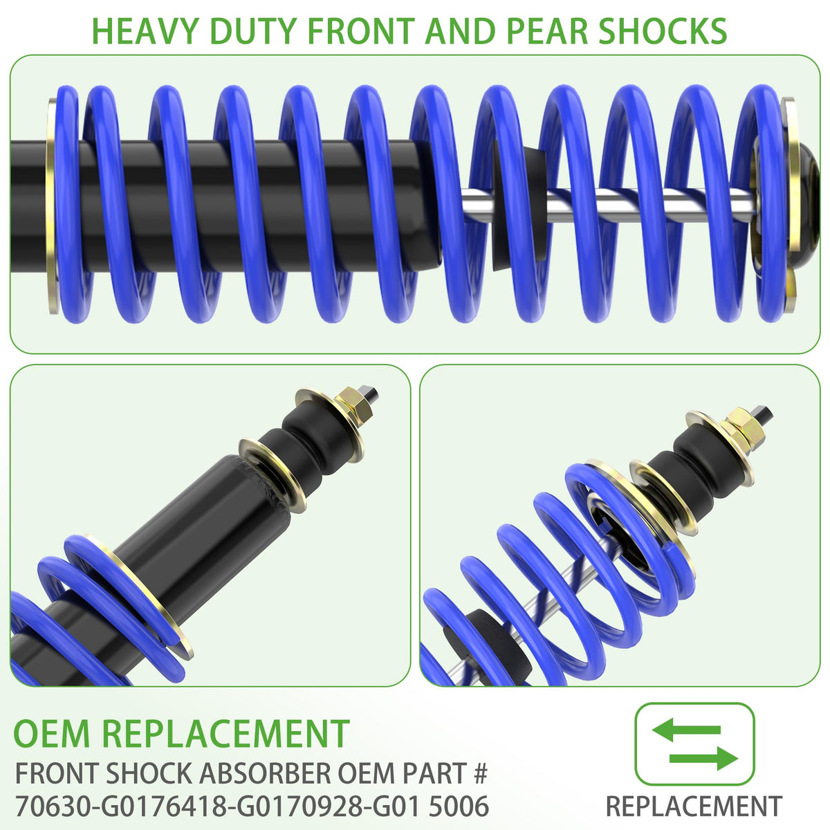 10L0L four-pack shocks for EZGO cart upgrade