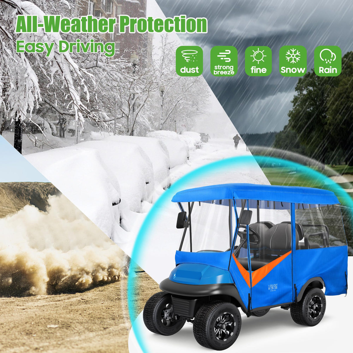 10L0L four sided clear windows provide full visibility in all weather.