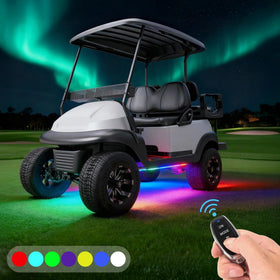 10L0L four-strip kit with power box and cables for easy underbody glow installation