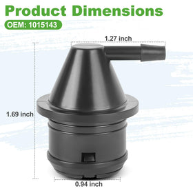 No-tools installation image of 10L0L FP-210 highlights quick, tool-free replacement.
