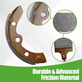 10L0L friction material closeup emphasizes high friction coefficient for strong stopping power.
