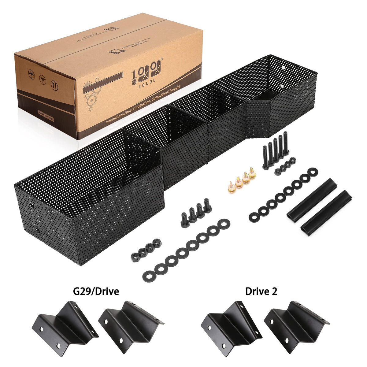 10L0L front basket organized storage ideas for golf accessories.
