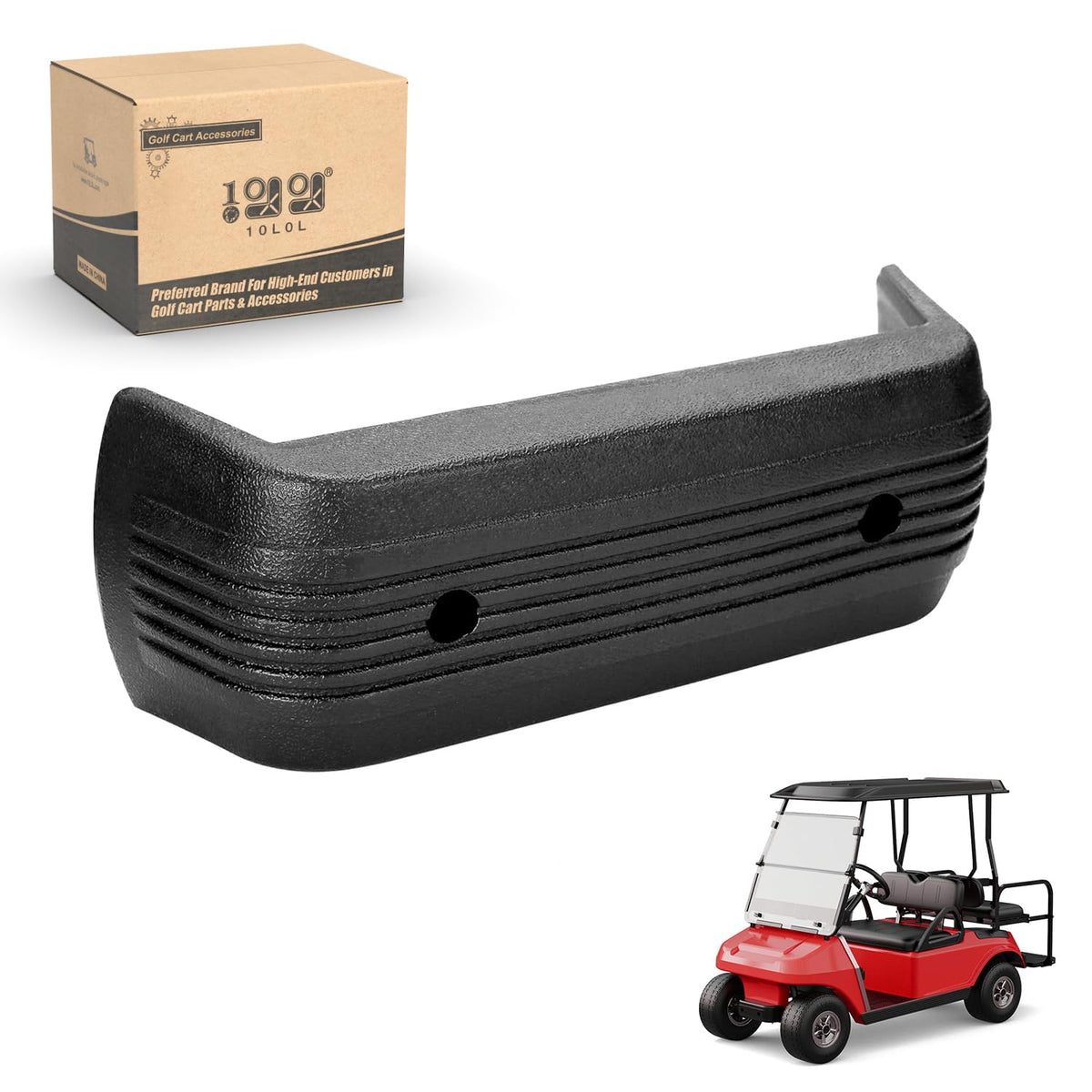 10L0L front bumper for Club Car DS 1993+ front view for durable protection.