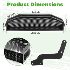 10L0L black powder-coated basket emphasizes durability and weather resistance.