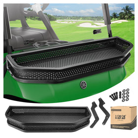 10L0L front cargo basket on EZGO TXT with rugged steel mesh for extra storage.