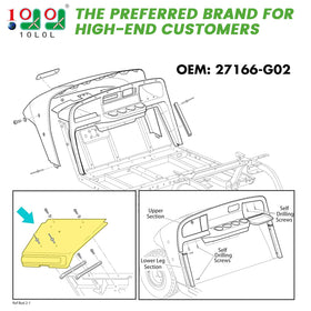 10L0L front cowl protection shield protects EZ-GO TXT front end during daily use