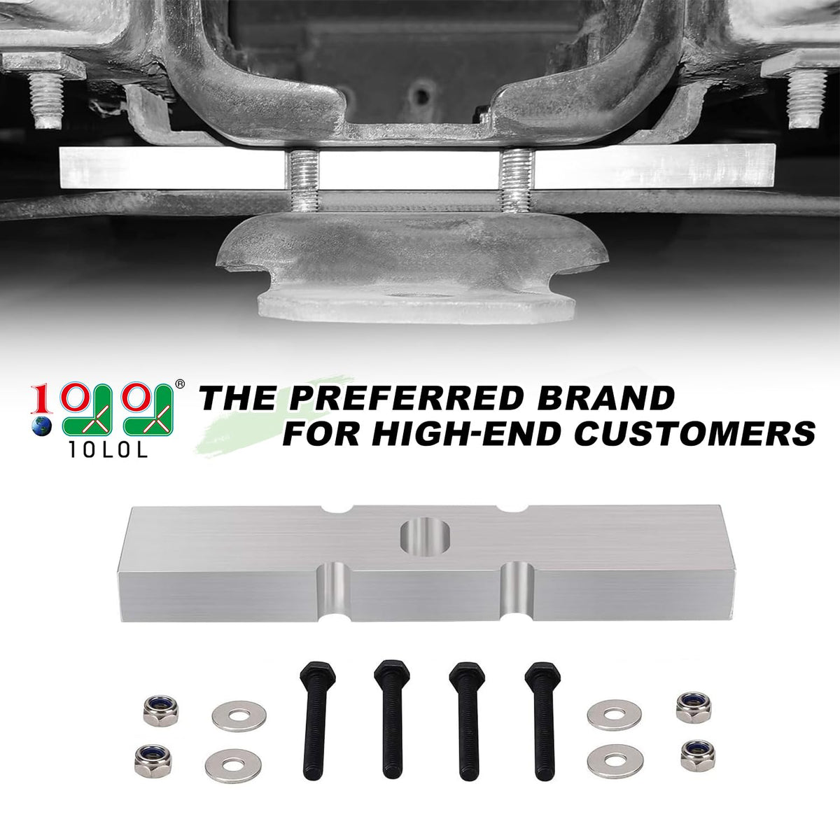 10L0L front end lift block for Club Car DS electric improves clearance