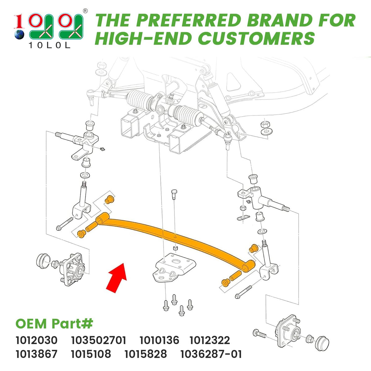 10L0L front leaf spring kit for Precedent 2004-2008 enhances load handling