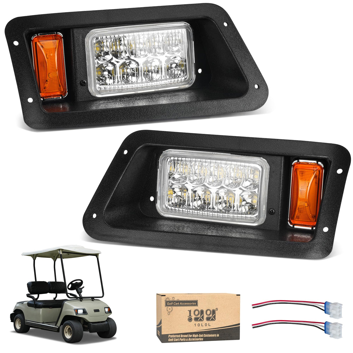 10L0L front-left headlight for Yamaha G14/G16 improves night visibility.