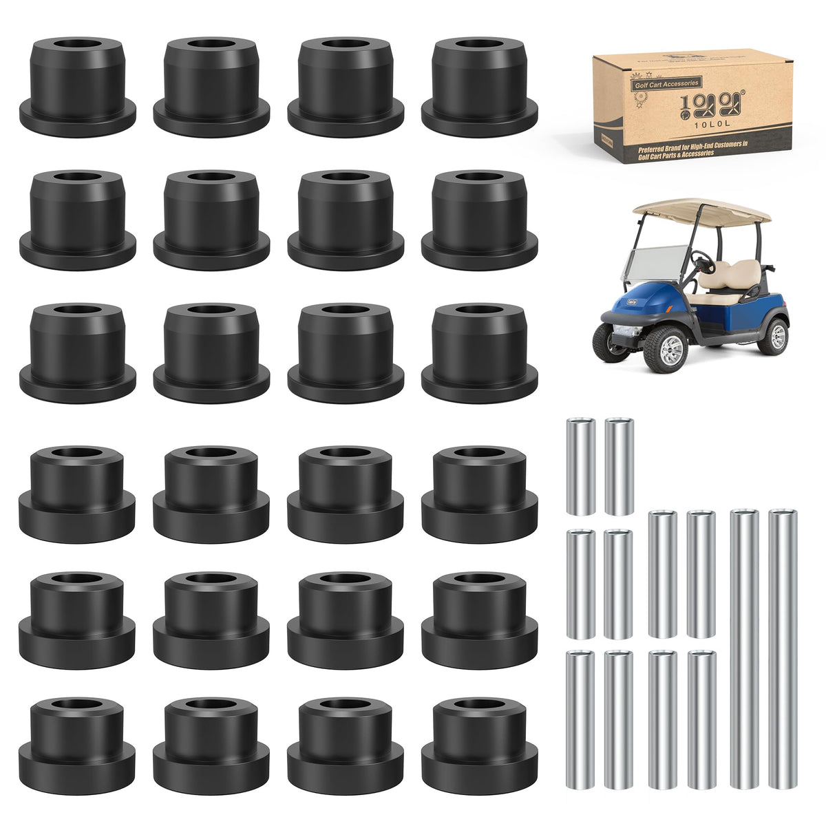 10L0L front lower spring bushings for Club Car Precedent enhance ride quality